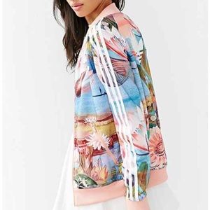 adidas Original Curso Track Jacket -pink flowers