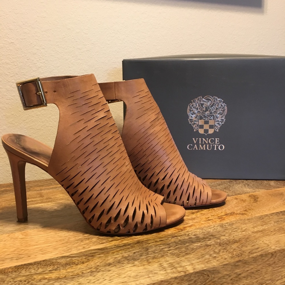 Vince Camuto Peeptoe Bootie Heels