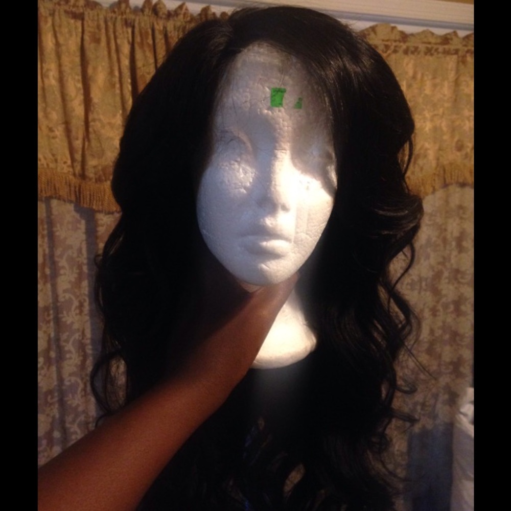 24 inch layered closure wig