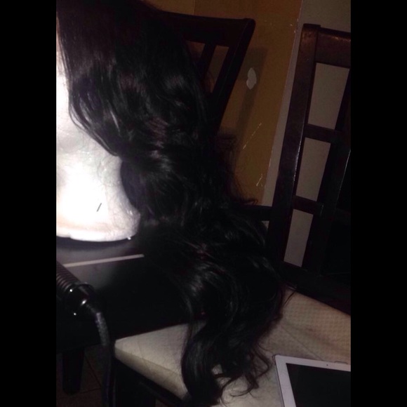 24 inch layered closure wig