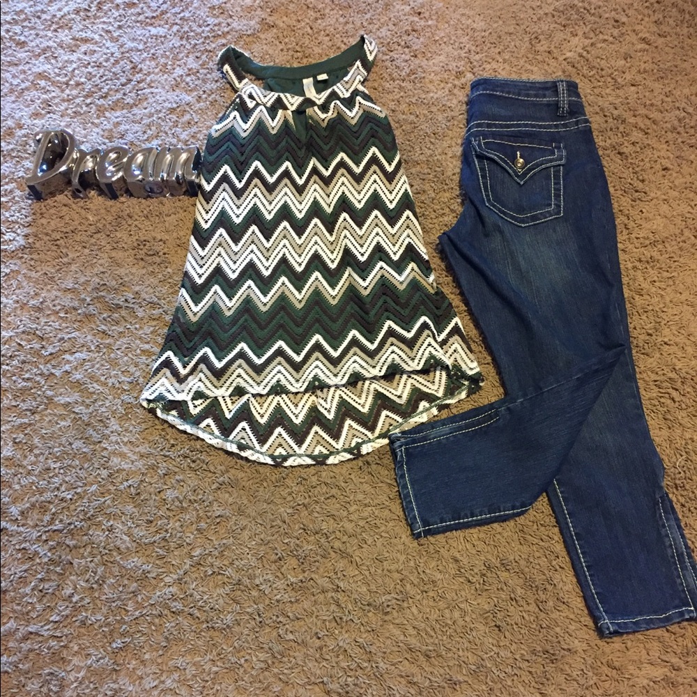 Tacera multi colored halter top