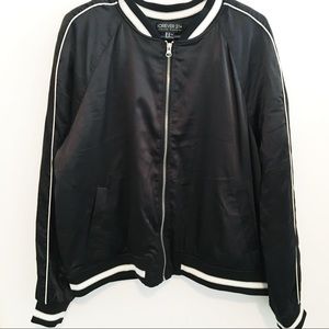 SALE Forever 21+ lightweight satin bomber jacket