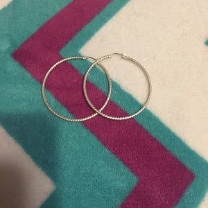 Silver clasp hoop earrings