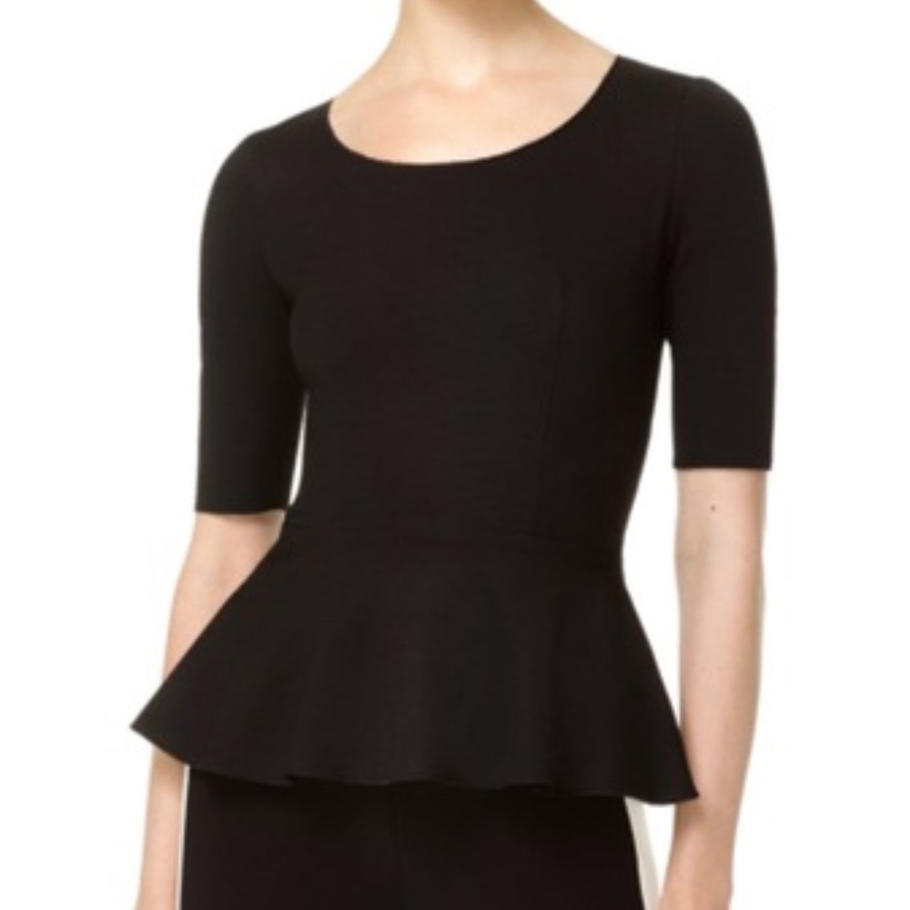 Babaton/Artizia Peplum Top with Zip-Up Back