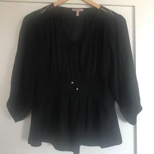 Juicy couture silk black top