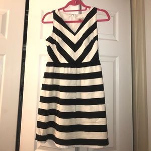 Striped Black & White Dress