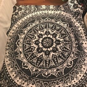 Black and White Mandala Society 6 Tapestry