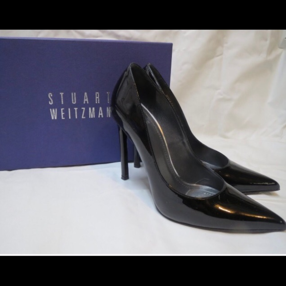 Stuart Weitzman Patent Black Pumps