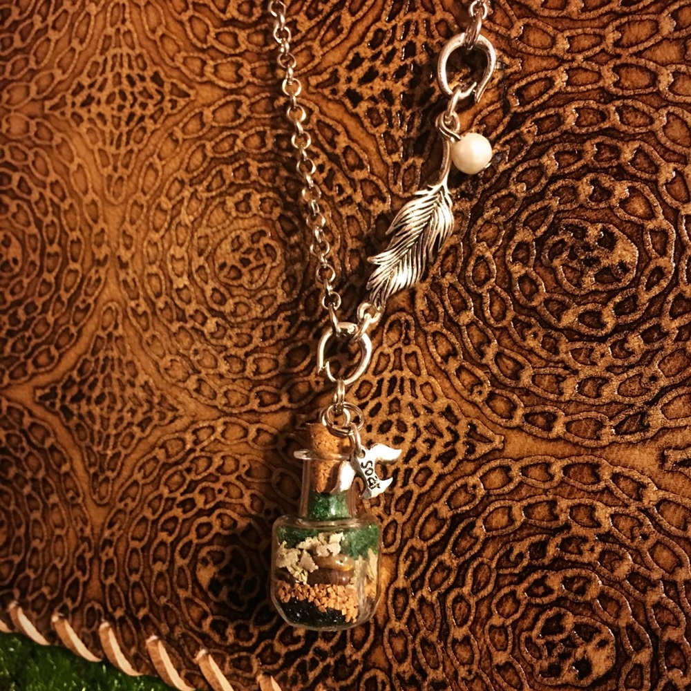 Tiny Terrarium Mini Bottle Necklace