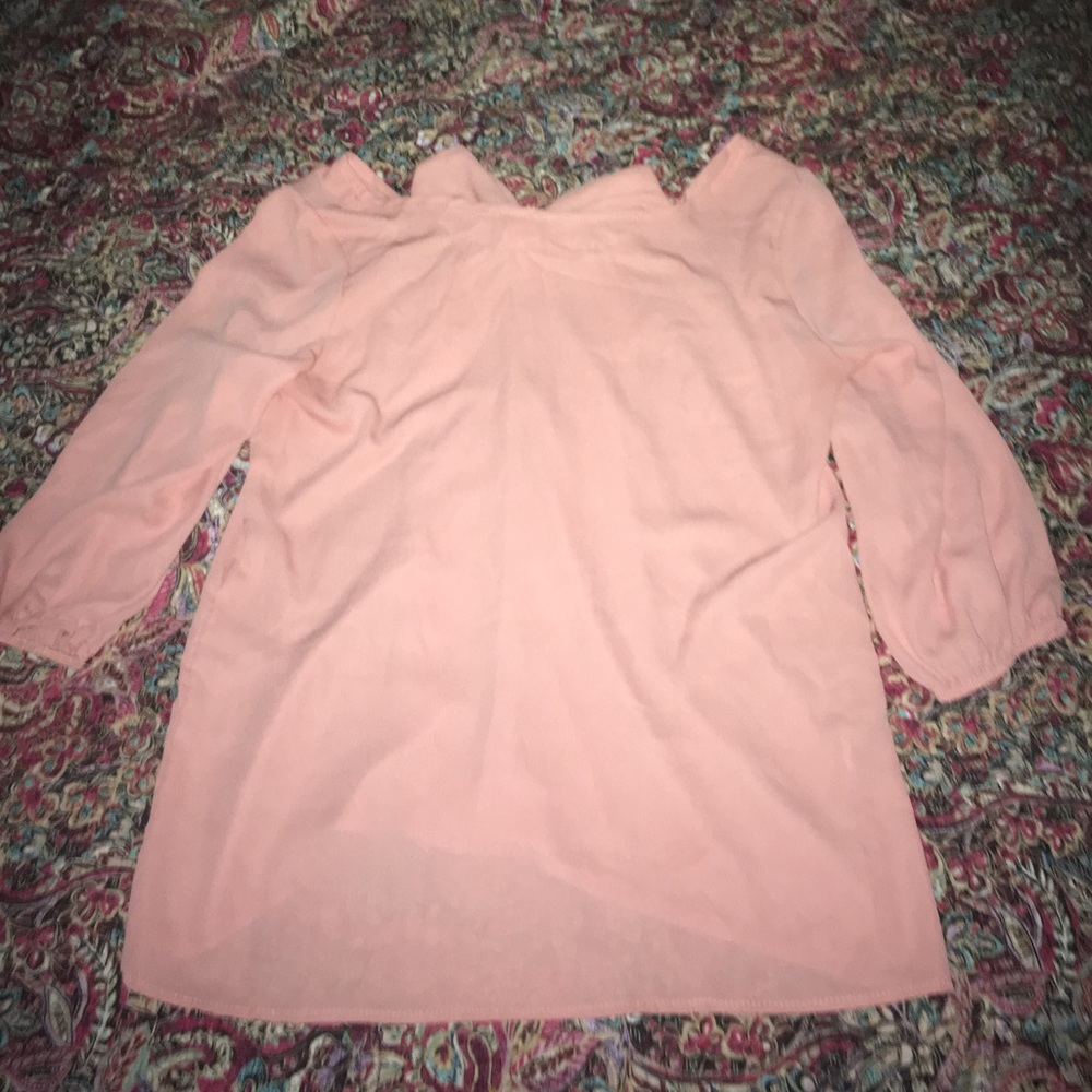 Peach long sleeve shirt