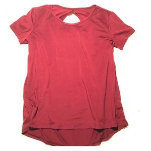 Maroon cut put tee
