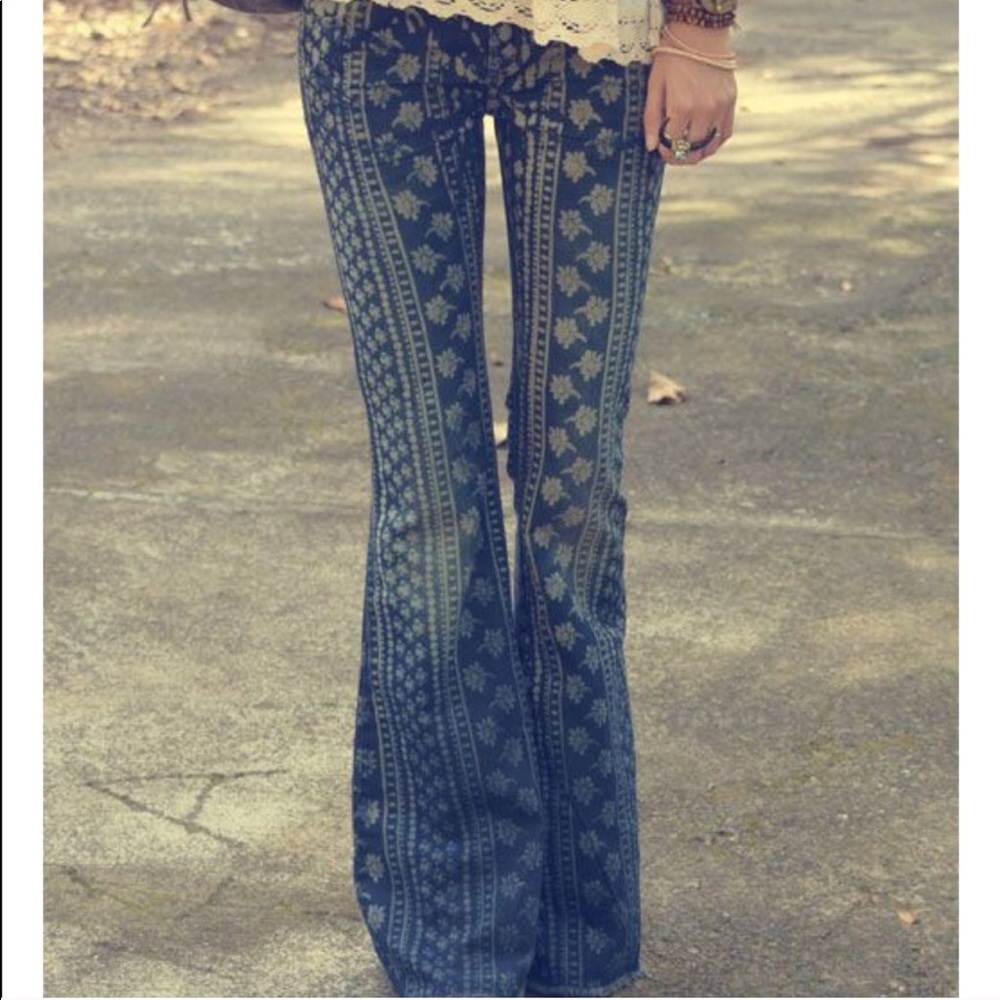 SOLD! free people denim bell bottoms