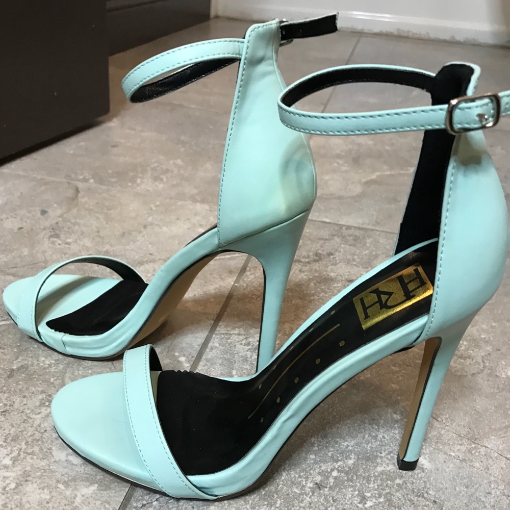 Simple Blue Strappy Heels