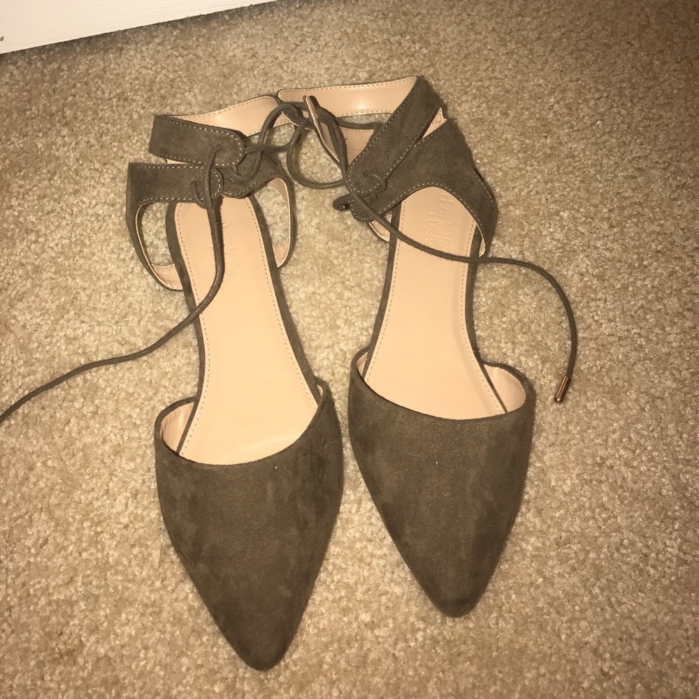 Charlotte Russe Tie-Up Ankle Flats