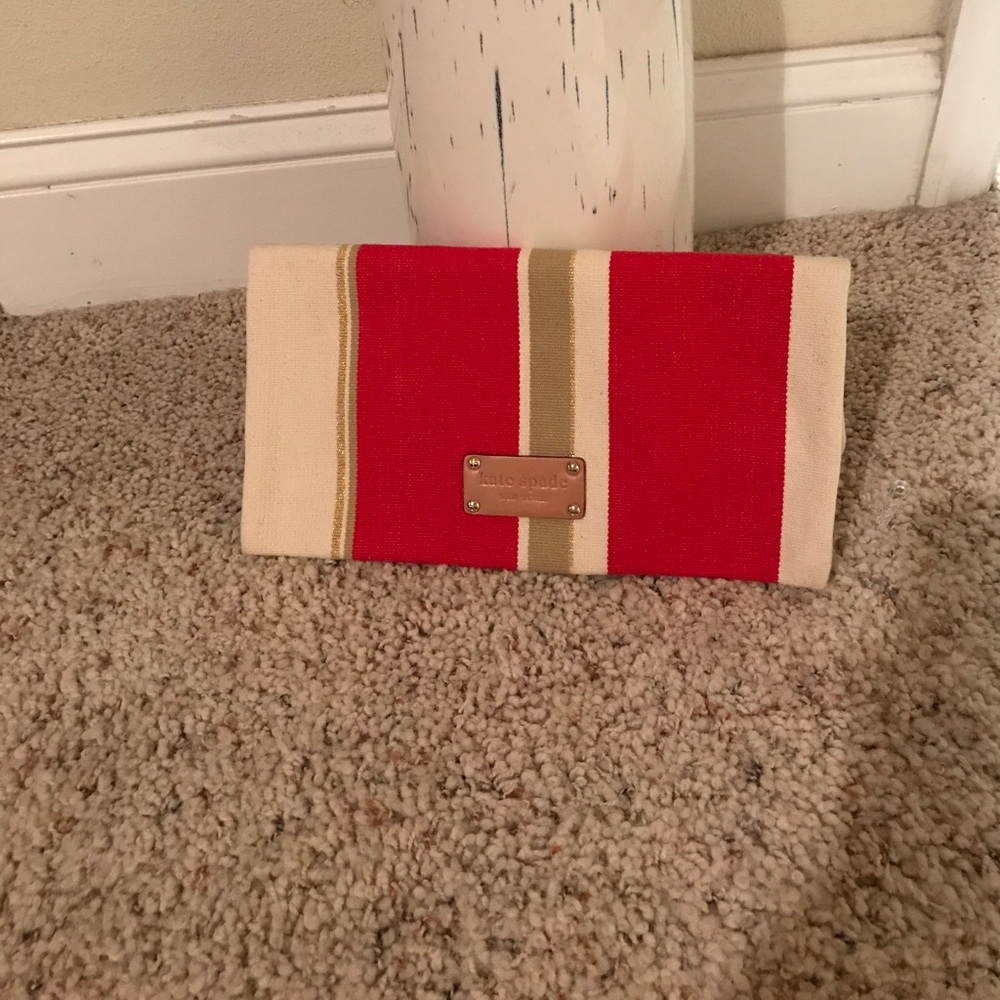 Adorable Kate Spade Canvas Clutch