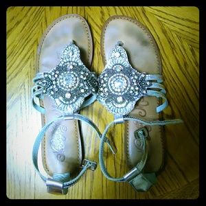 Silver Naughty Monkey Sandals
