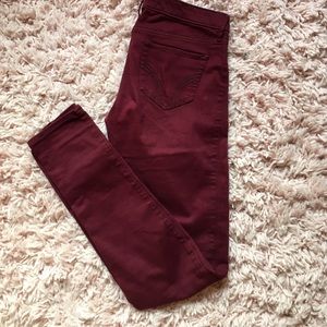 Maroon Straight Leg Hollister Jeans
