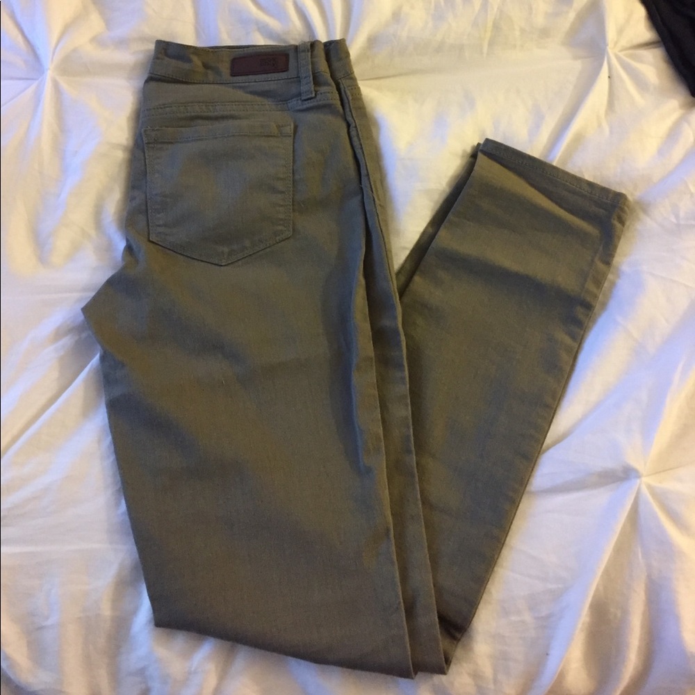 Olive green skinny jeans
