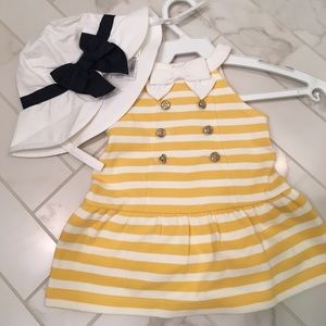 Janie and Jack Hamptons Hideaway Dress and Sun Hat