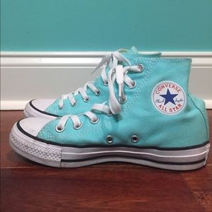 Light Aqua Converse high tops