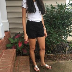 Nordstrom high-wasted black lace shorts size small