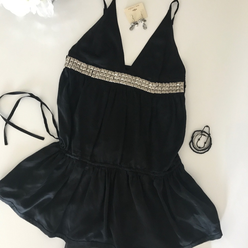 💯 Silk Spaghetti Strap Low Cut Sexy Top