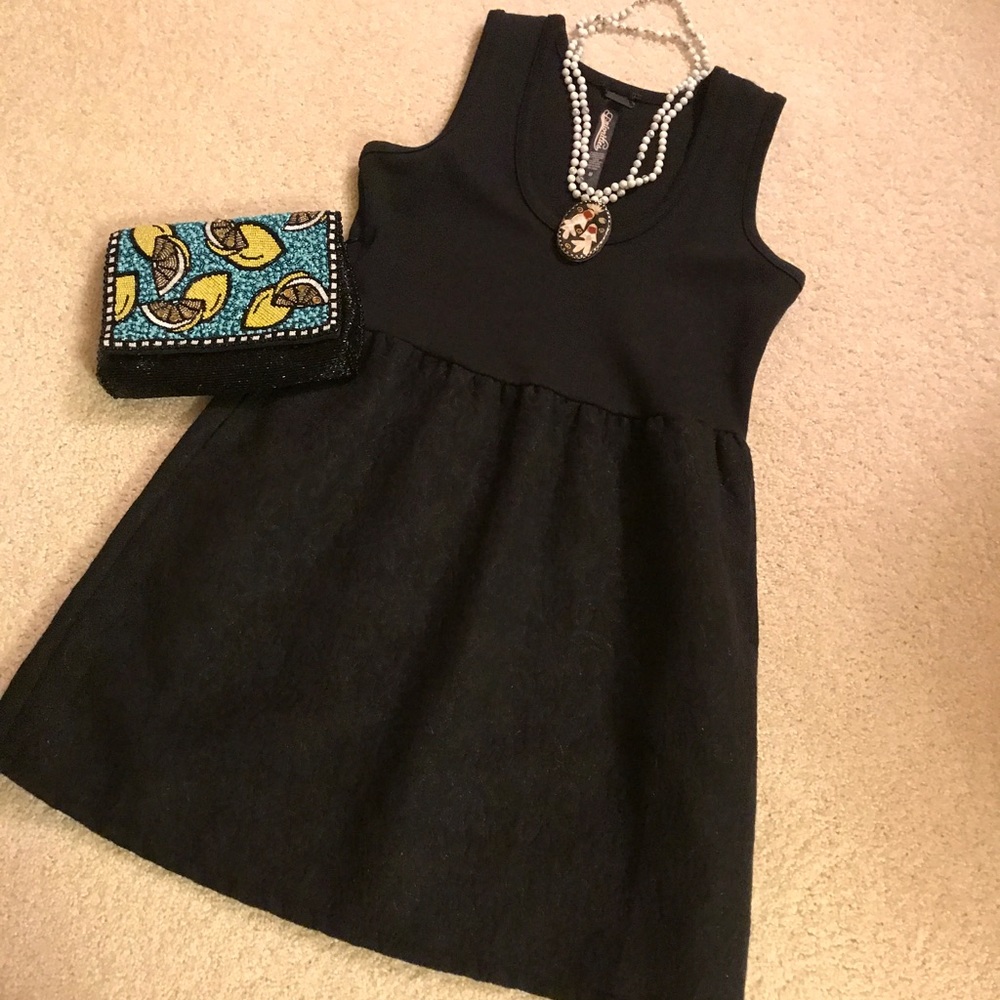 Priorities Black Mini Tank Dress