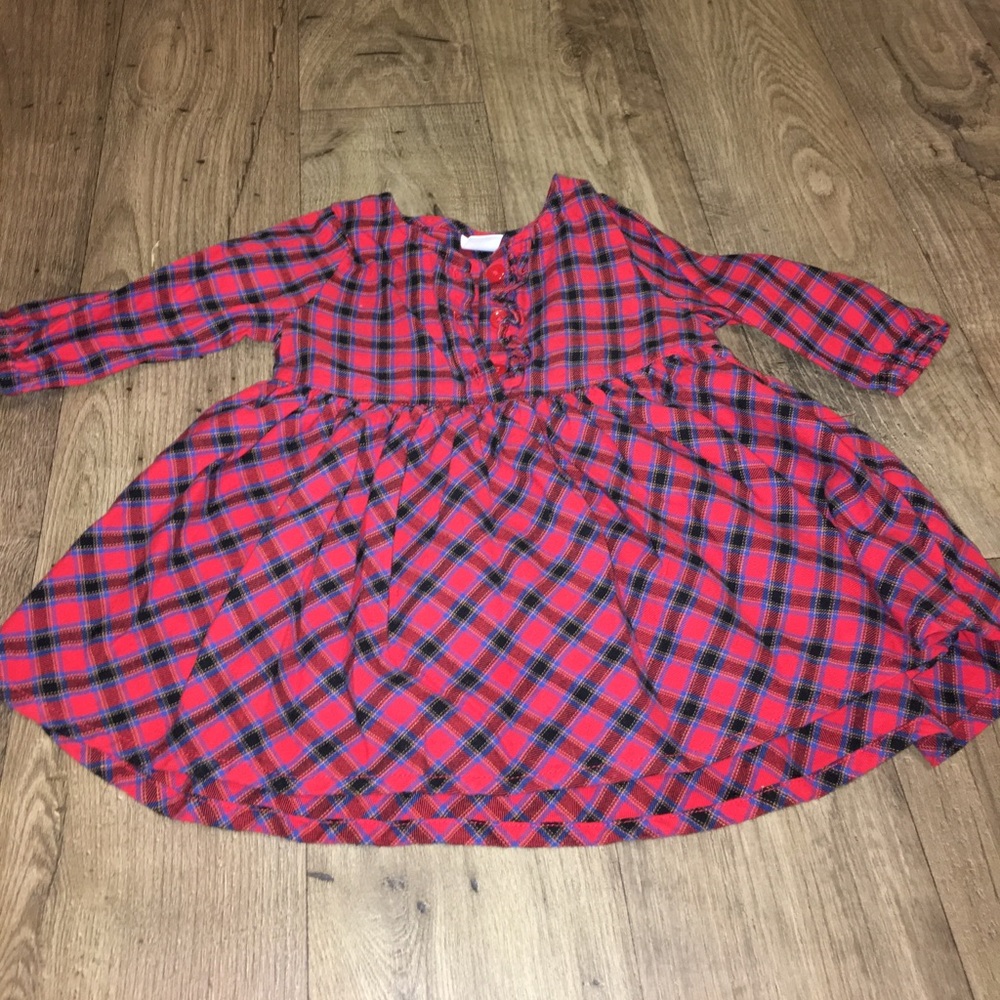 Plaid long sleeve dress