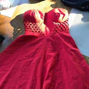 Red crotched hole charlotte russe dress