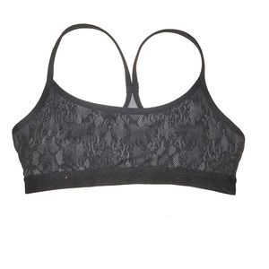 Razor back mesh detail sports bra