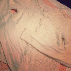 A&F lace sweater
