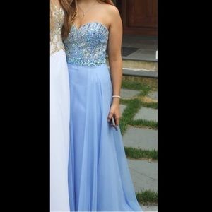 Light blue prom dress