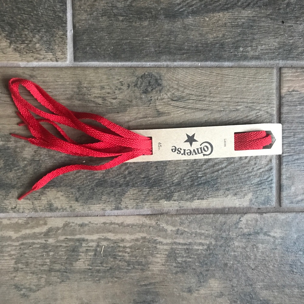 RED CONVERSE SHOE LACES