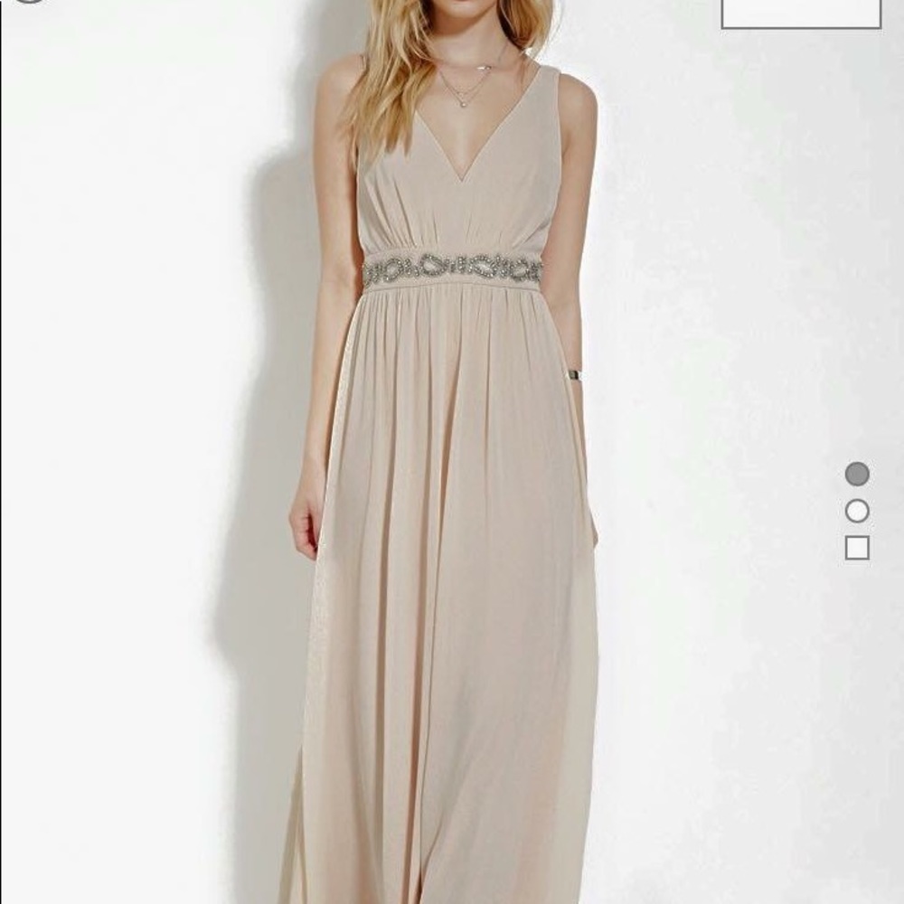 Pink embellished formal dress