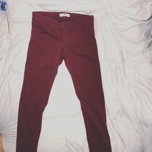 Maroon jeans