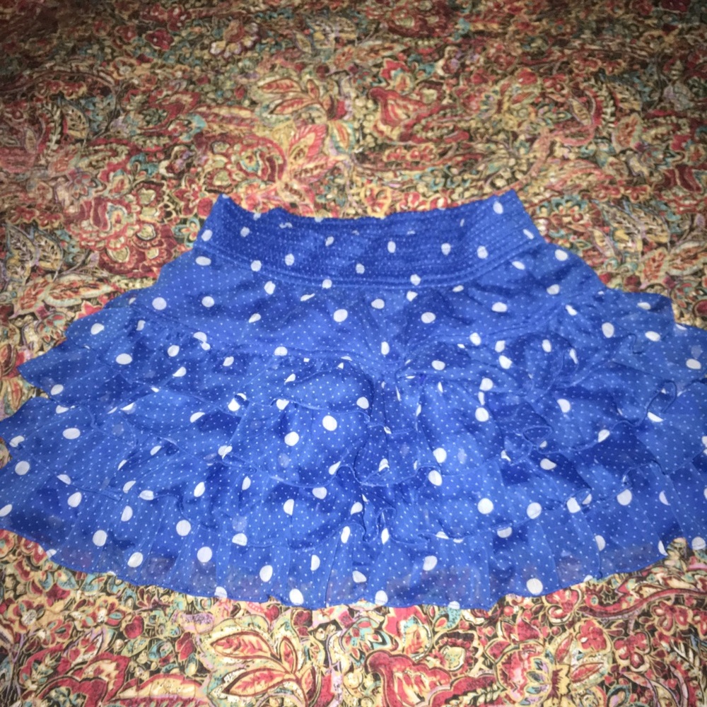 Blue and white skirt