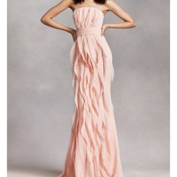 White by Vera Wang Dresses & Skirts - *Reserved* WHITE by Vera Wang pink ruffle dress
