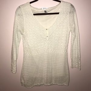 Lilly Pulitzer white crochet sweater