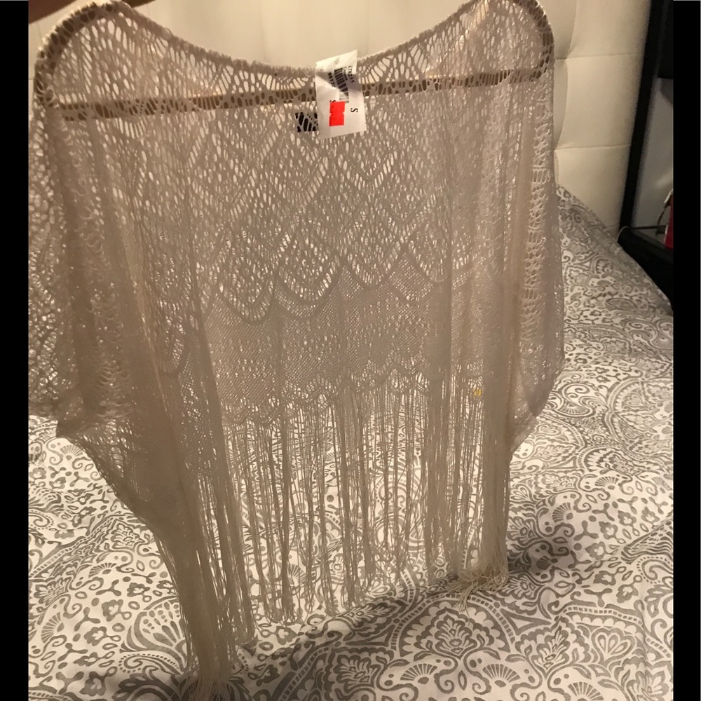 Never worn white coverup