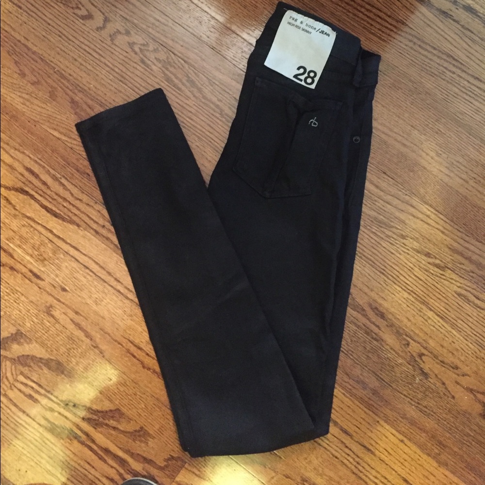 High rise skinny jeans