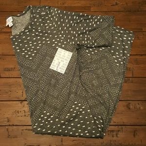 NWT Large Julia Dress Gray with White Polka Dots