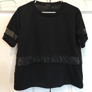 Black mesh Brandy Melville T-shirt