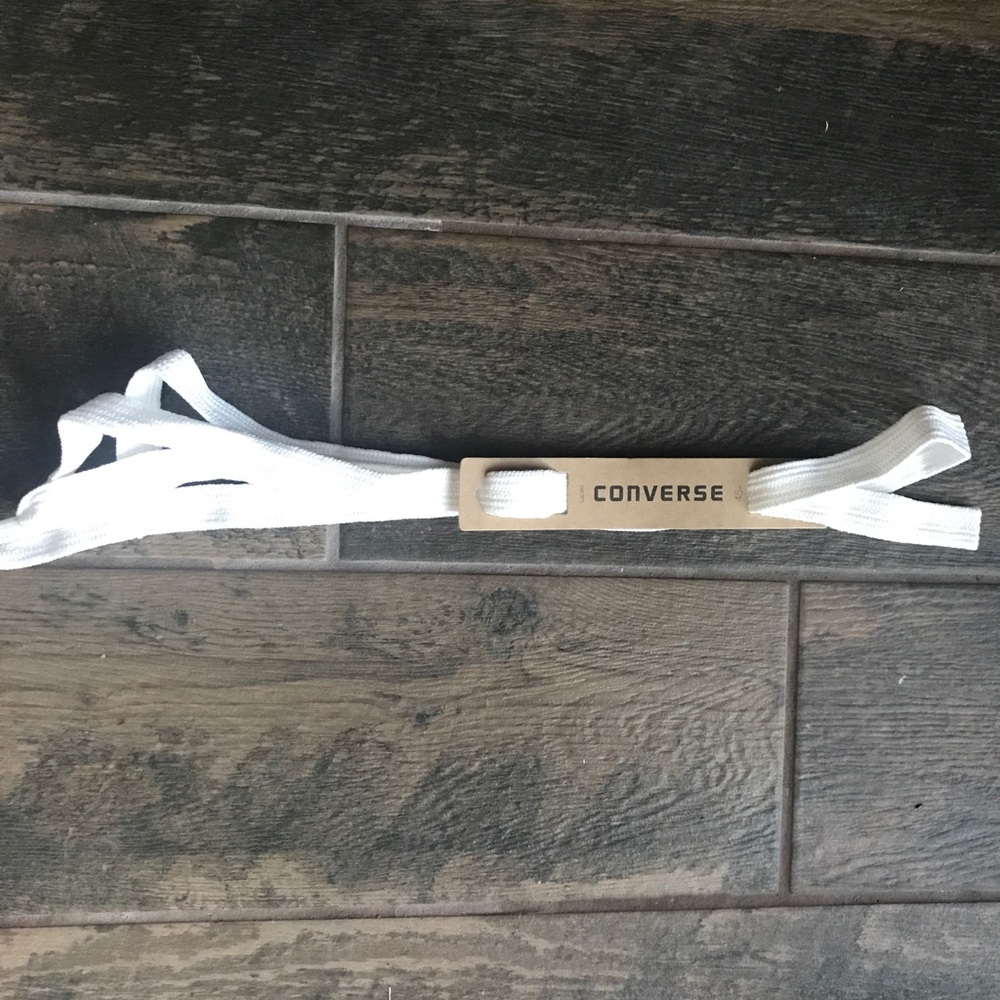 WHITE CHUNKY CONVERSE SHOE LACES