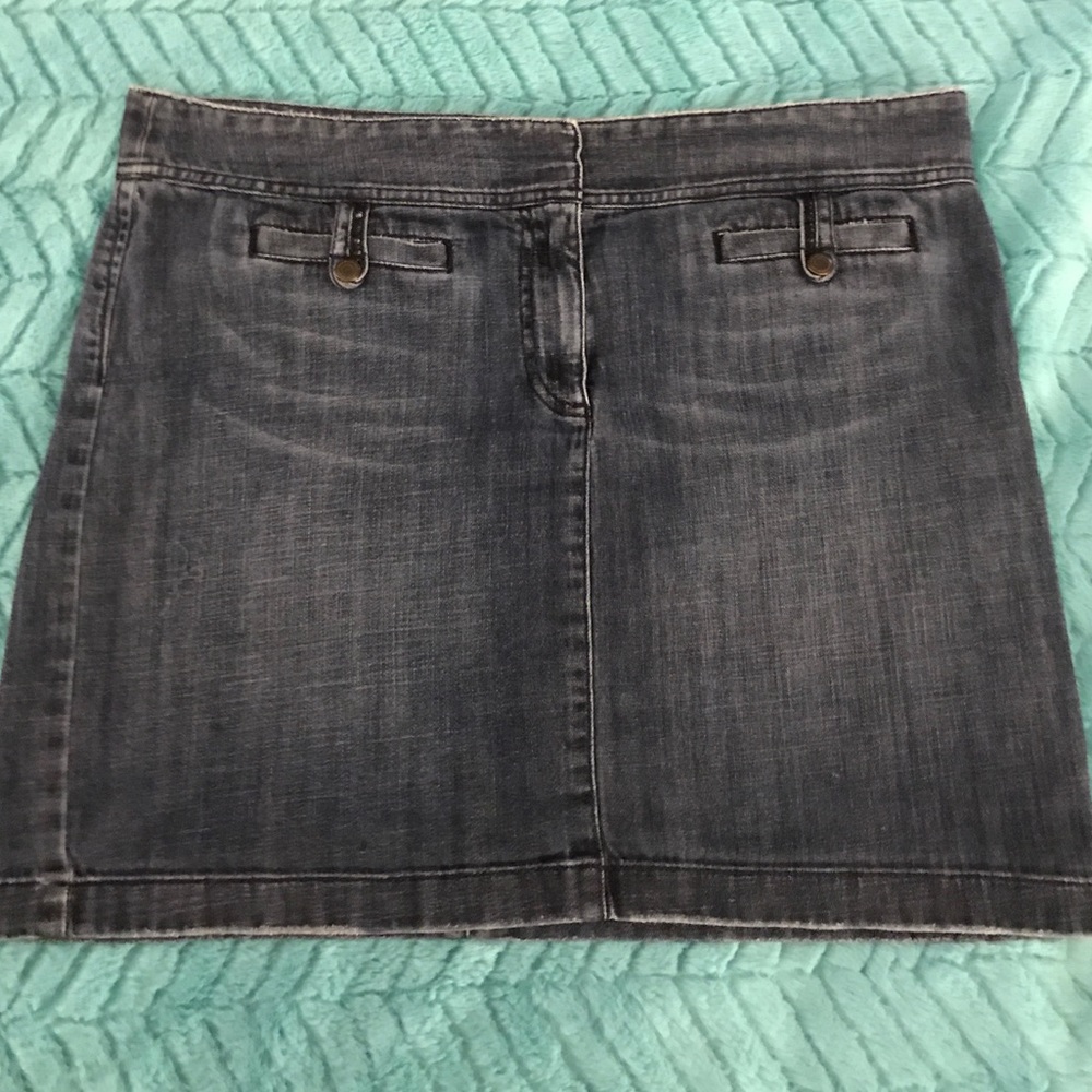 LOFT denim mini skirt