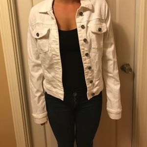 White jean jacket
