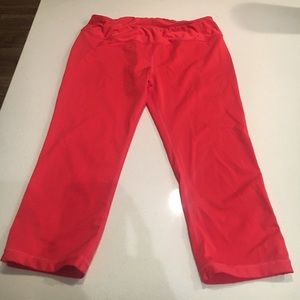 Workout capris and sports bra