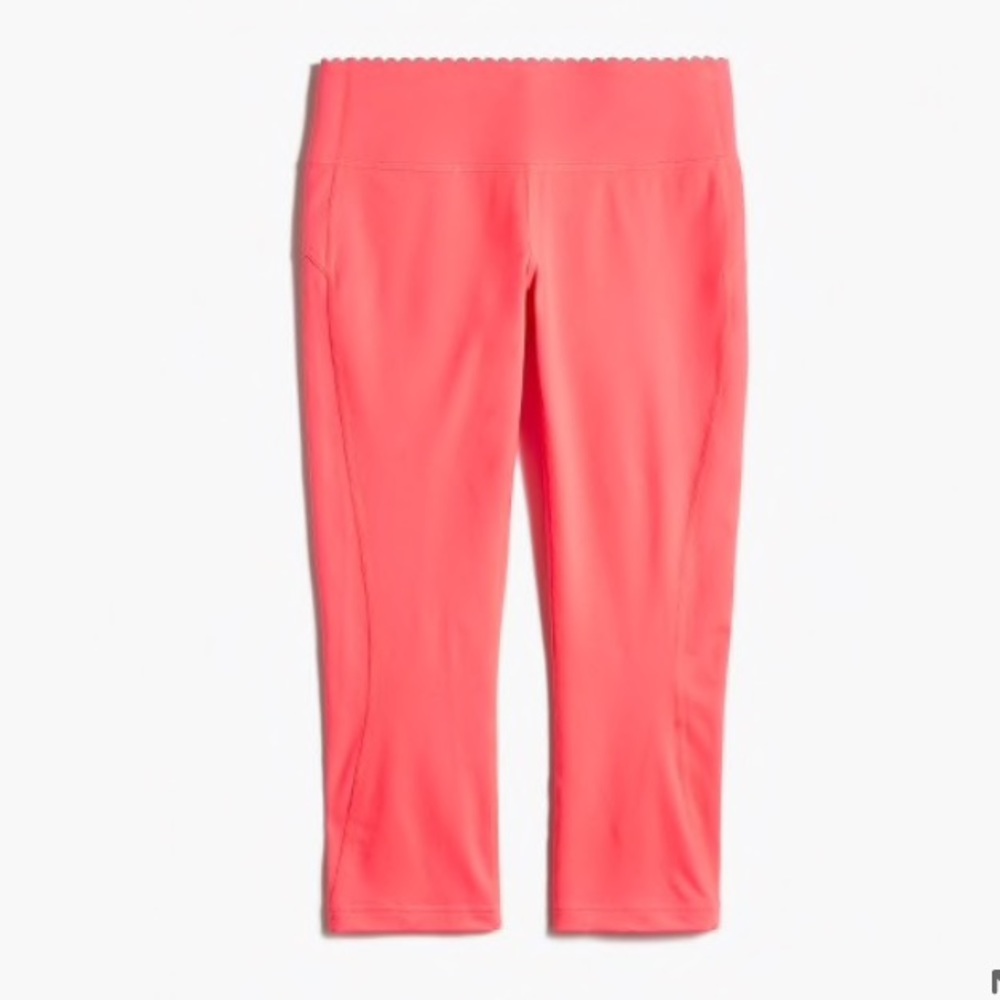 J.Crew Scalloped Performance Capri Leggings