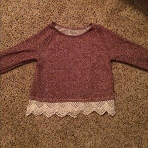 Cute🔥🔥Maroon long sleeve sweater top