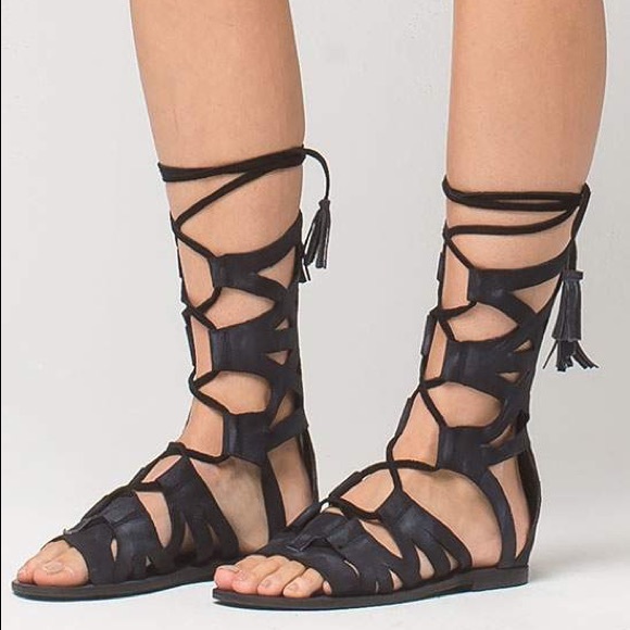 free people black sandals