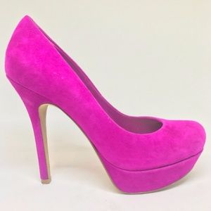 Jessica Simpson Fuchsia Suede Given Platform Pump